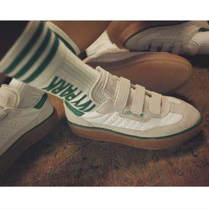 adidas Originals White and Green Sneakers